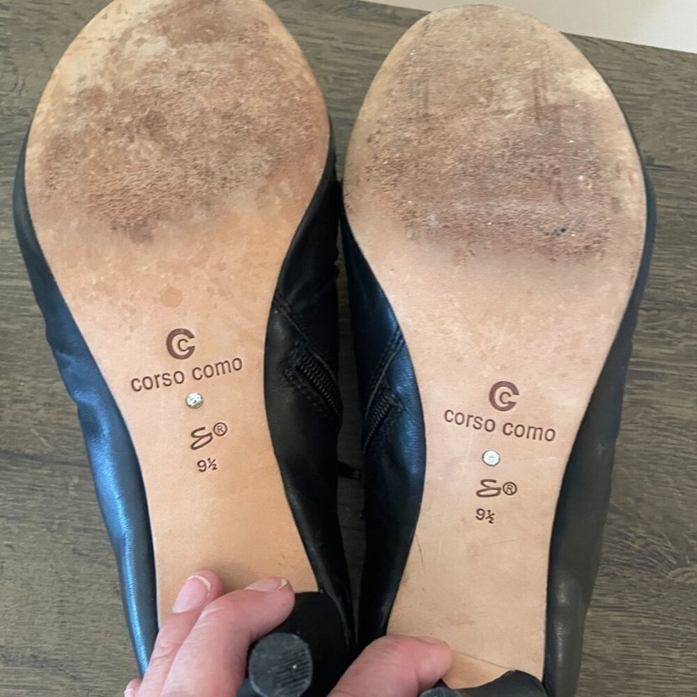 Corso Como Leather Open Toe Heel Size 9 1/5 - image 3